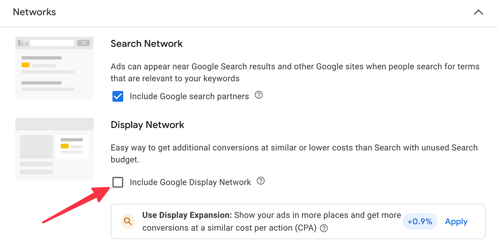 Opt out of Display Network