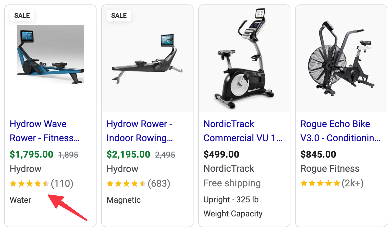 Product ratings